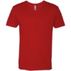 Custom Mens CVC V-Neck T-Shirt Red