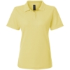 Custom Womens Pique Polo Light Yellow