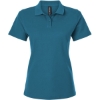 Custom Womens Pique Polo Pacific Blue