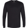 Custom Unisex Sueded Long Sleeve T-Shirt Black