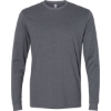 Custom Unisex Sueded Long Sleeve T-Shirt Heather Metal