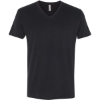 Custom Mens Sueded V-Neck T-Shirt Black