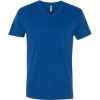 Custom Mens Sueded V-Neck T-Shirt Cool Blue