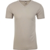 Custom Mens Sueded V-Neck T-Shirt Sand