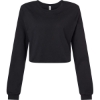 Custom Womens FWD Fashion Crop Long Sleeve Tee Black