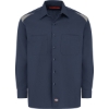 Custom Mens Tall Long Sleeve Performance Team Shirt Dark Navy/ Smoke