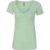 Custom Women’s CVC Deep V-Neck T-Shirt Mint