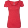 Custom Women’s Triblend Scoop Neck T-Shirt Vintage Red