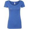 Custom Women’s Triblend Scoop Neck T-Shirt Vintage Royal