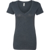 Custom Women’s Triblend Deep V-Neck T-Shirt Vintage Navy