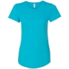 Custom Womens Softstyle® Triblend T-Shirt Heather Caribbean Blue