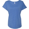 Custom Women’s Triblend Dolman T-Shirt Vintage Royal