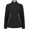 Custom Womens Eco Revive™ Polar Fleece Quarter-Zip Pullover Black