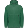 Custom Unisex Eco Revive™ Polar Fleece Hooded Full-Zip Jacket Dark Green