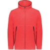 Custom Unisex Eco Revive™ Polar Fleece Hooded Full-Zip Jacket Scarlet