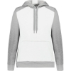 Custom Womens Eco Revive™ Three-Season Triblend Fleece Hooded Sweatshirt White/ Grey Heather