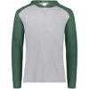 Custom Unisex Gameday Vintage Hooded T-Shirt Grey Heather/ Dark Green Heather