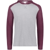 Custom Unisex Gameday Vintage Hooded T-Shirt Grey Heather/ Maroon Heather