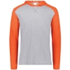 Custom Unisex Gameday Vintage Hooded T-Shirt Grey Heather/ Orange Heather