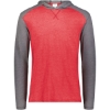 Custom Unisex Gameday Vintage Hooded T-Shirt Scarlet Heather/ Carbon Heather