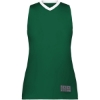Custom Womens Match-Up Basketball Jersey Dark Green/ White