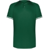 Custom Mens Cutter Henley Jersey Dark Green/ White