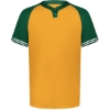 Custom Mens Cutter Henley Jersey Gold/ Dark Green
