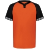 Custom Mens Cutter Henley Jersey Orange/ Black