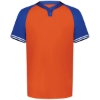 Custom Mens Cutter Henley Jersey Orange/ Royal