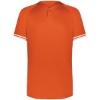 Custom Mens Cutter Henley Jersey Orange/ White