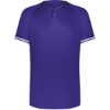 Custom Mens Cutter Henley Jersey Purple/ White