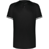 Custom Youth Cutter Henley Jersey Black/ White