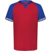 Custom Youth Cutter Henley Jersey Scarlet/ Royal