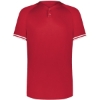 Custom Youth Cutter Henley Jersey Scarlet/ White