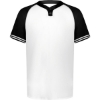 Custom Youth Cutter Henley Jersey White/ Black