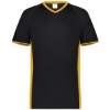 Custom Mens Cutter V-Neck Jersey Black/ Gold