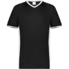 Custom Mens Cutter V-Neck Jersey Black/ White
