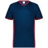 Custom Mens Cutter V-Neck Jersey Navy/ Scarlet