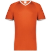 Custom Mens Cutter V-Neck Jersey Orange/ White