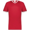 Custom Mens Cutter V-Neck Jersey Scarlet/ White