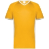 Custom Youth Cutter V-Neck Jersey Gold/ White