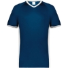 Custom Youth Cutter V-Neck Jersey Navy/ White
