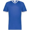 Custom Youth Cutter V-Neck Jersey Royal/ White