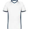 Custom Youth Cutter V-Neck Jersey White/ Navy