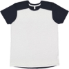 Custom Unisex Forward Shoulder Fine Jersey Tee White/ Navy