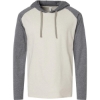 Custom Unisex Fine Jersey Hooded Long Sleeve Raglan T-Shirt Natural Heather/ Granite Heather/ Titanium