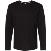 Custom Unisex Fine Jersey Long Sleeve Tee Black