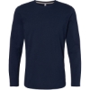 Custom Unisex Fine Jersey Long Sleeve Tee Navy