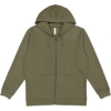 Custom Unisex Full-Zip Hoodie Sweatshirt Military Green