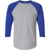 Custom Unisex Baseball Fine Jersey Three-Quarter Sleeve Tee Vintage Heather/ Vintage Royal